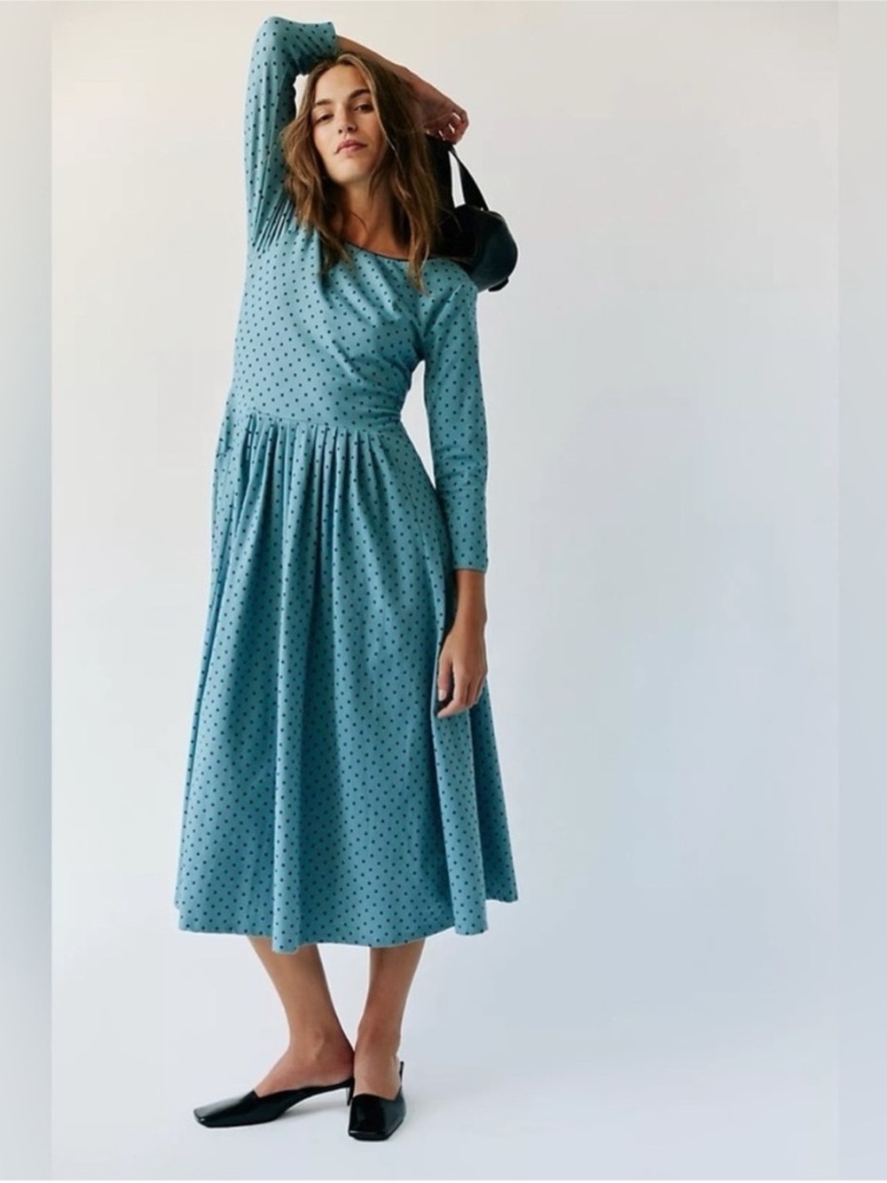 NEW Free People Two Timin Midi Blue Dress